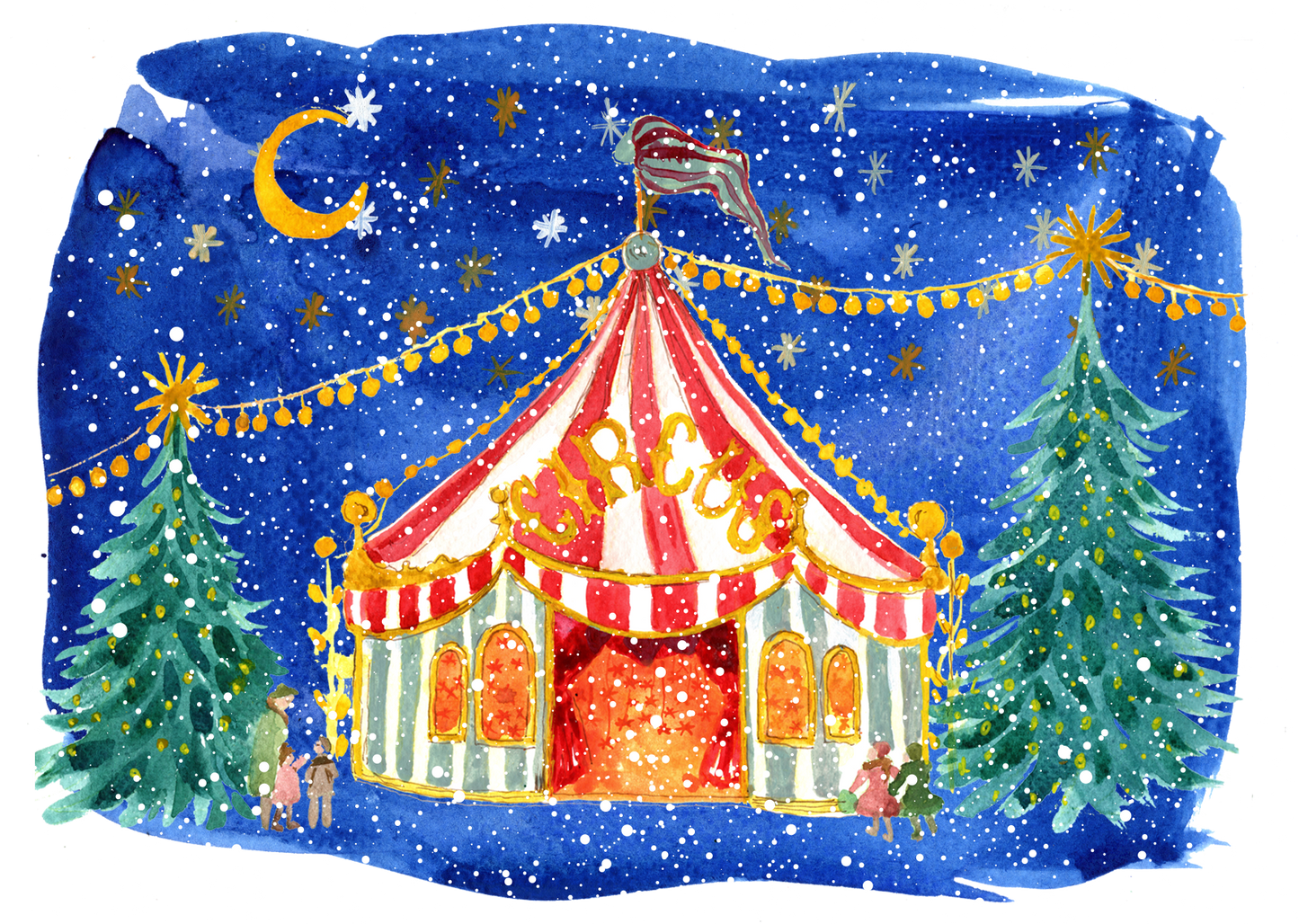 A Magical Christmas Show Greeting Card | Festive and Local Design | Maria Zvaric Illustration