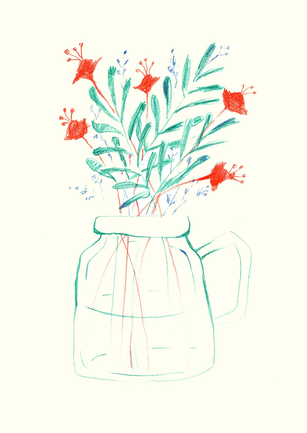 Stem Vase - Greetings Card