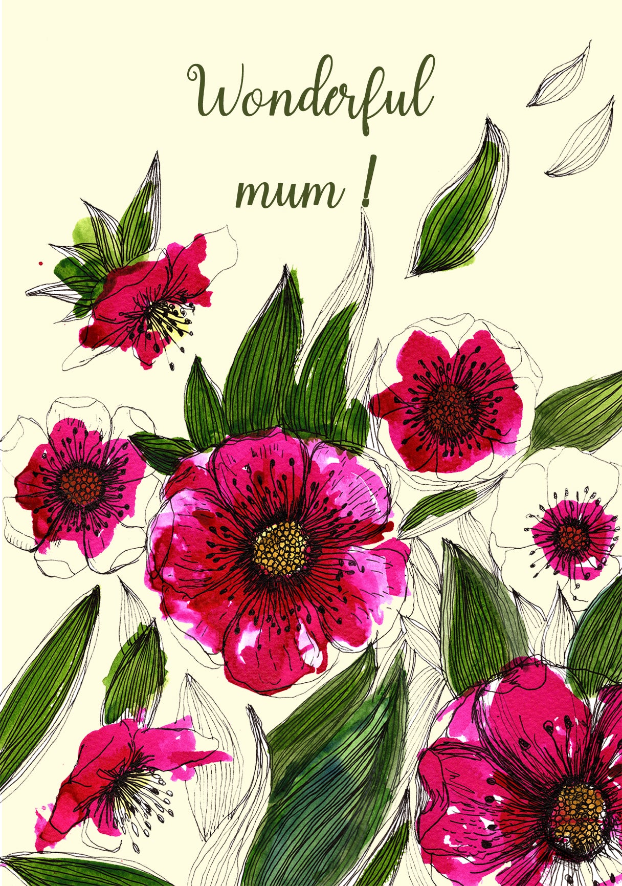 Wonderful Mum - Greetings Card