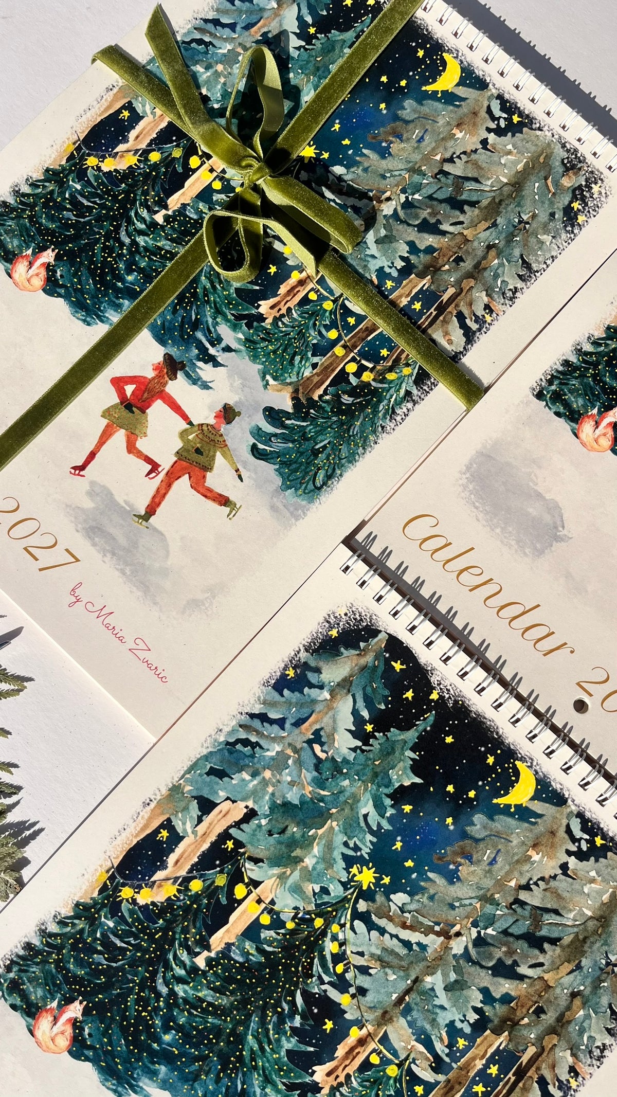 A4 2027 watercolour art calendar featuring botanical and nature illustrations
Image title