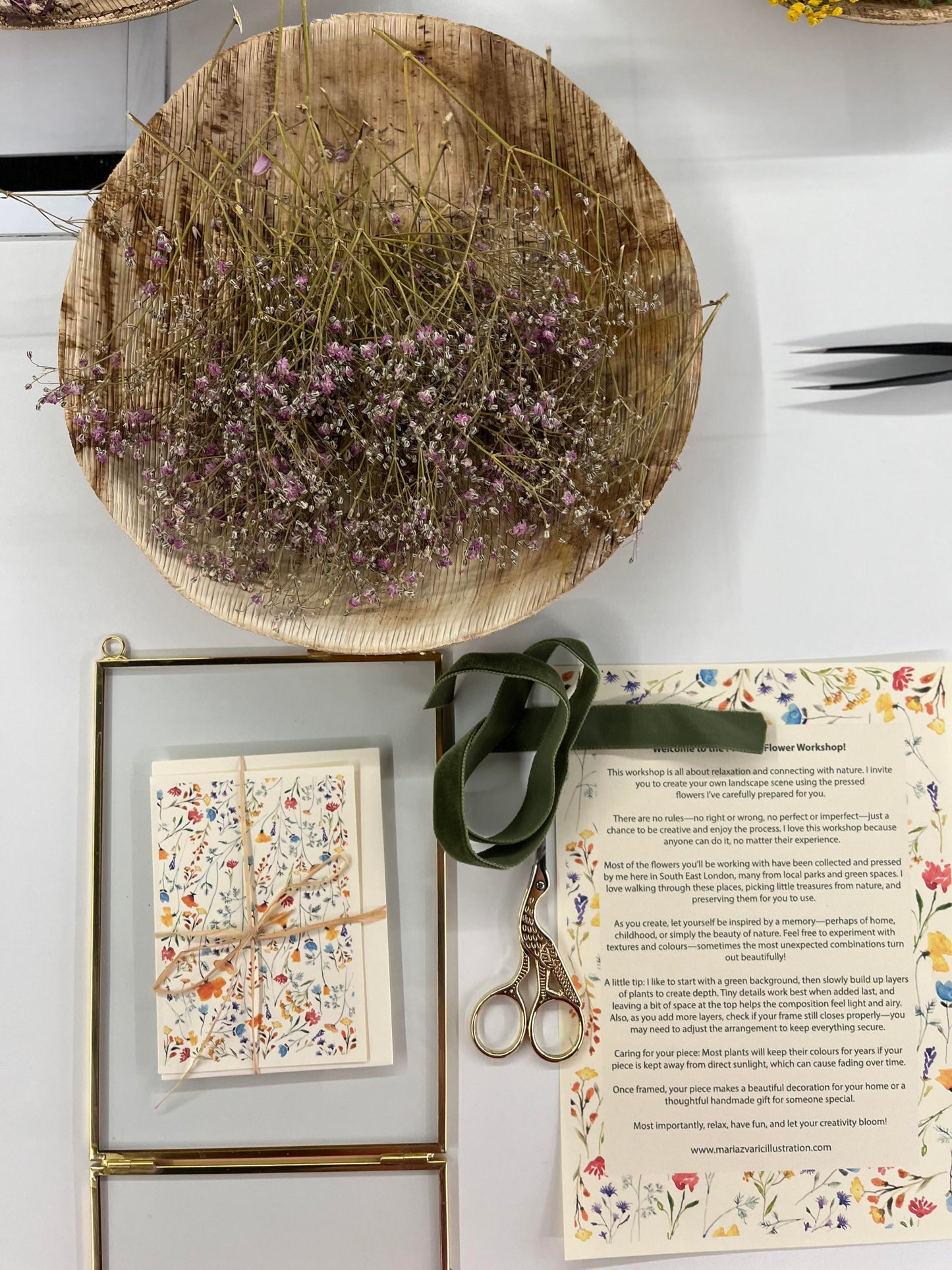 Dried Pressed Flower Frame Workshop at Springbank Studio SE13 6SS