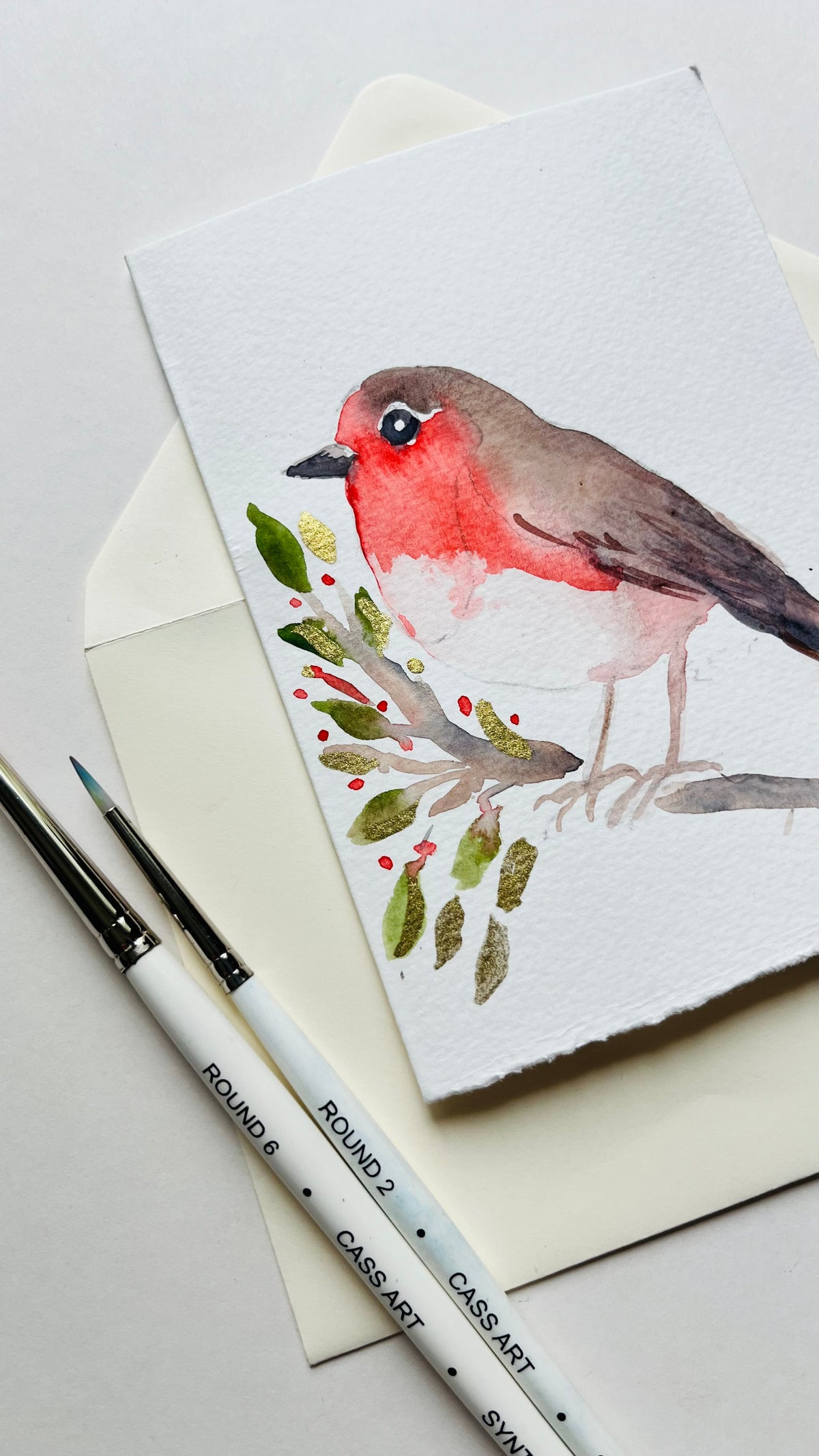 Christmas Birds Watercolour Workshop at Cass Art King's Cross, London