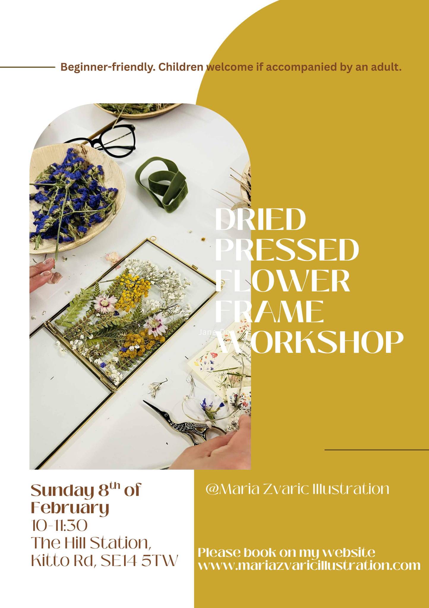 Dried Pressed Flower Frame Workshop