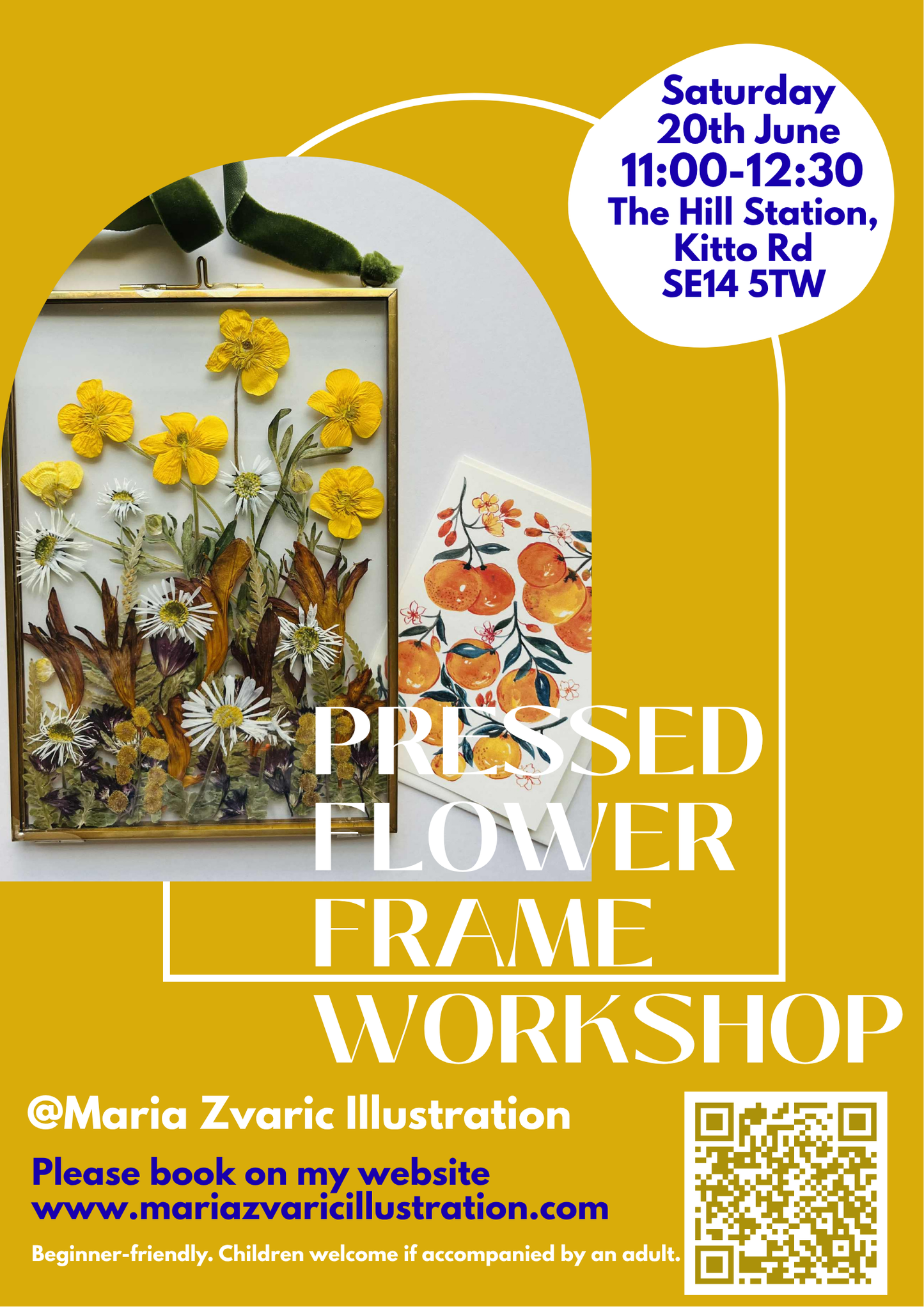 Pressed Flower Workshop in London | 20 June at Hill Station Café