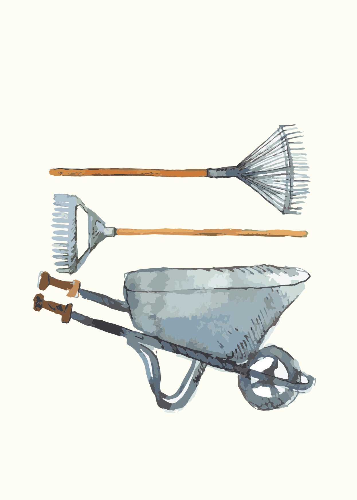 Gardening Tools - Greetings Card