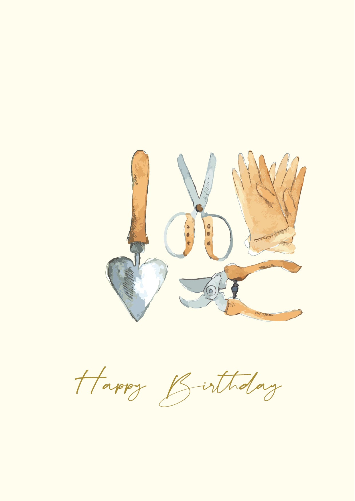 Happy Birthday - Gardening - Greetings Card