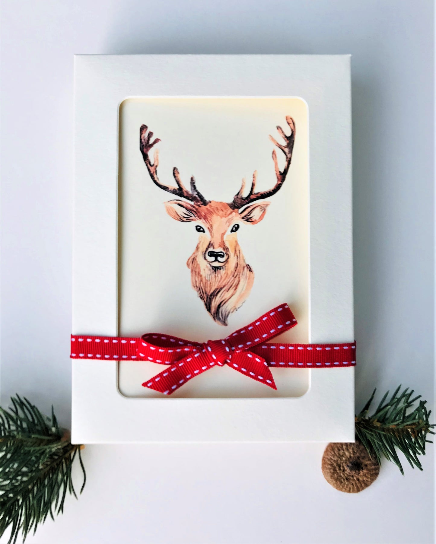 Pack of 8 Stag Christmas Greetings Cards