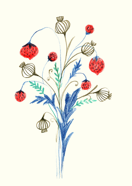 Strawberries - Greetings Card