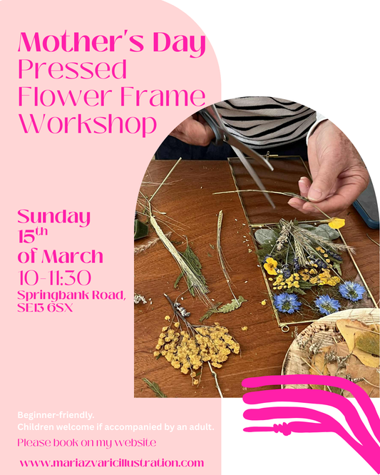 Mother's Day Dried Pressed Flower Frame Workshop at Springbank Studio